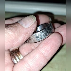 Silver Engraved Men's Ring